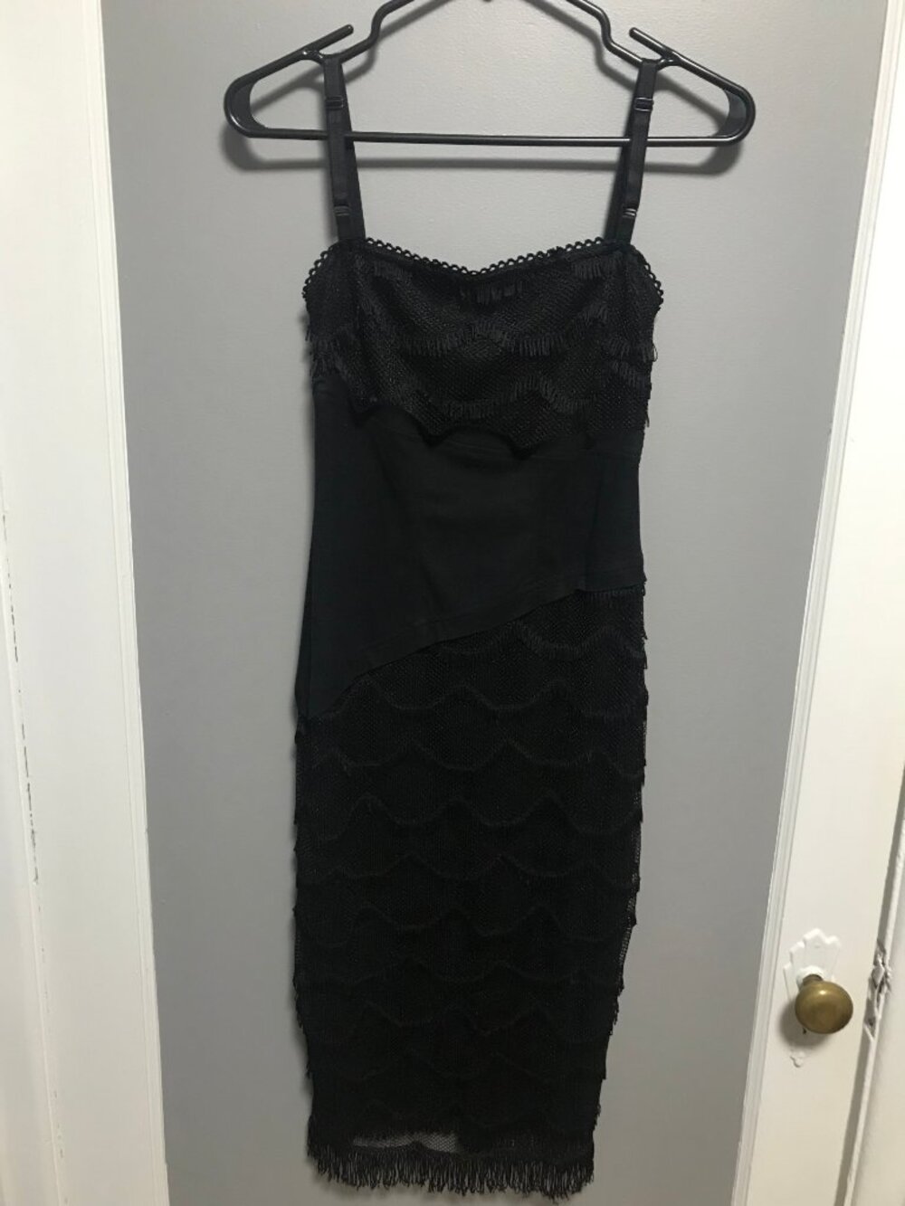 Lip Service Y2K Gothic Black Flapper Fringe Dress XS SMALL